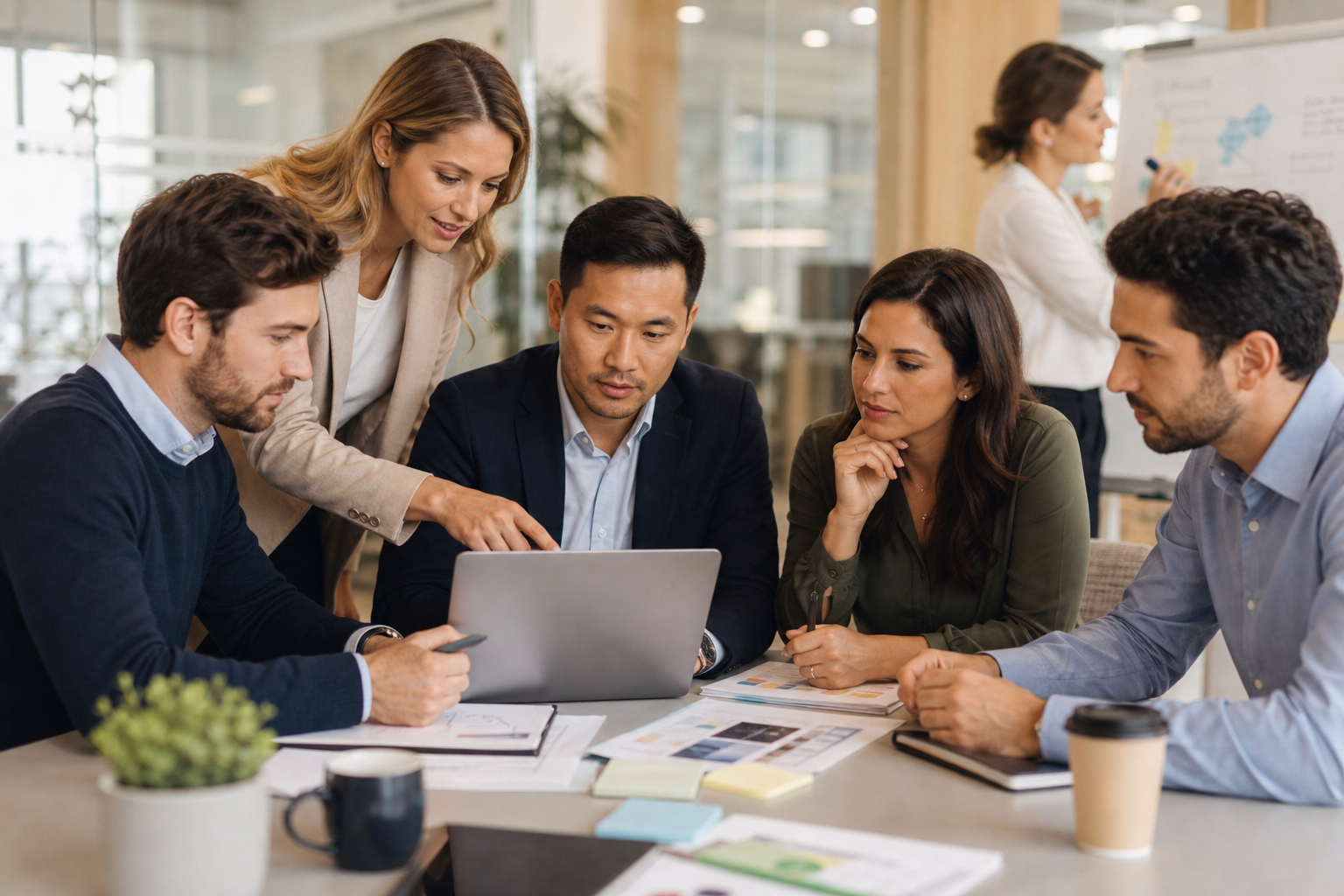 Profesionales trabajando en equipo